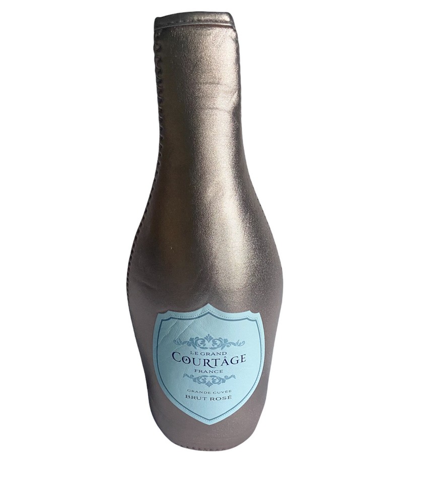 Le Grand COURTAGE FRANCE Wine 750ml holder sleeve / jacket pink shiny NEW !