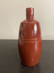 VINTAGE LANCERS WINE BOTTLE RED/BROWN STONEWARE JUG 9&Prime; PORTUGAL EUC!