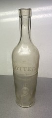 Antique Vintage French Glass Wine Bottle Etched J. Mottet & Co