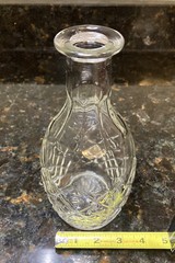 Vintage Diamond Cut Glass Decanter London Winery Limited EMPTY Clear Glass