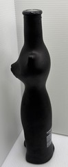 Happy Cat Shaped Mosel Riesling Matte Black Wine Bottle-Meow 13 Inches