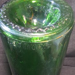 Green Glass Wine Bottle 4/5 Quart Collectible