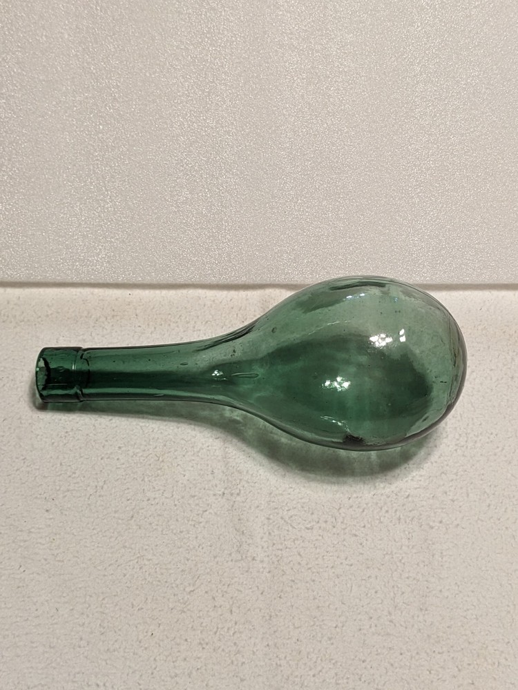 Vintage Rounded Bottom Hand Blown glass Wine Bottle