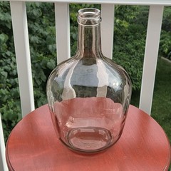 One Gallon Demijohn Carboy in a Soft Peach Color 12in Tall