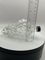 Vintage Glass Grape Cluster Figural Bottle With Lid Made in France