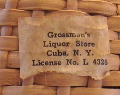 Grossman&rsquo;s Liquor Cuba NY Quinta Lisbon Da Fonseca Portugal wine bottle vtg 1953