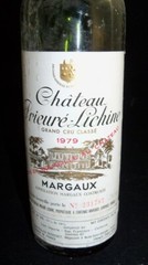 Bottle CHATEAU PRIEURE LICHINE MARGAUX 1979 ~Empty No cork