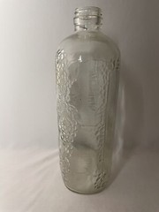 Vintage 1/2 Gallon Embossed Glass Wine Bottle