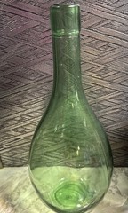 Vintage DF Vino D&rsquo;Italia Green Teal Glass Round Bottom Wine Bottle #3 No Cork
