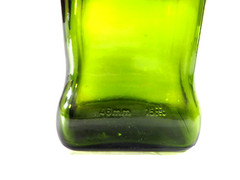 Vintage Kirkland Olive Oil Bottle Empty Yellow Green Glass 12&Prime;