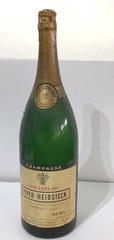Vintage Piper-Heidsieck Extra Dry EMPTY Display Champagne Bottle 18&Prime; tall
