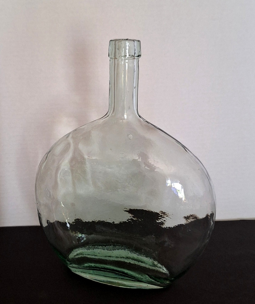 Glass Bottle Jug Aqua Light Green Wine – Holds 85 OZ 11.5&Prime; x 8.5&Prime; Heavy Glass