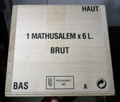 Taittinger Brut Champagne Dummy Empty Bottle Prop Mathusalem Wood Crate Very Big
