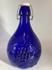 Casadis Milano Cobalt Glass Wine Bottle Jug Jus De Fruits No Chips