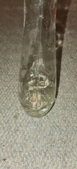 Vintage Clear Glass Blown Wine Bottle Funky Botom 16.5 Inches Tall