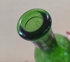 1910&rsquo;s Emerald Green ROYAL MINT SAUCE Antique Bottle 6.25&Prime; H USA Made