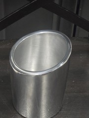 VINTAGE Nambe SILVER 8 METAL ALLOY POLISHED WINE BOTTLE CHILLER VASE MODERNIST