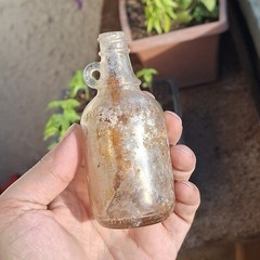 Vtg Franzia Mini Wine Bottle Jug w/ Handle 3/16 Pint Size