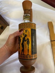GREEK RED WINE BOTTLE VINTAGE ANTIQUE DESIGN OUZOUNIS AMPHORA GREECE