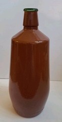 JM Da Fonseca Azeitao Portugal LANCERS Rust Brown Painted Glass 9&Prime; Wine Bottle