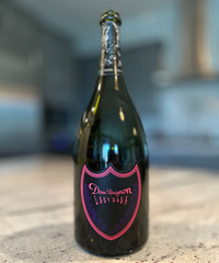 RARE Lady Gaga Dom X Perignon Rose Mag Luminous Light Up Pink Empty Bottle 1.5 L