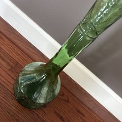 Vintage 44&Prime; Tall MCM Italy Green Glass Chianti Wine Bottle Decanter