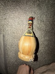 Vintage 1972 I.L. Ruffino Chianti Straw-Covered Wine Bottle