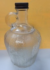 Vintage Glass Jug, Wine Jug? Small with handle, beautiful piece see pictures!