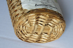 DEMIJOHN WICKER BOTTLE 4/5 QT GREEN WITH HANDLE CHOCOCO ST. CROIX VIRGIN ISLANDS