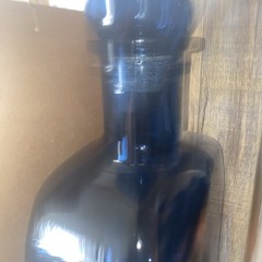 Vidrios San Miguel EXTRA LARGE Blue Recycled Glass Bottle Decanter Spain EUC