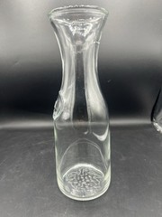Vintage Paul Masson Clear Glass Wine Carafe Since 1852 Decanter Pitcher