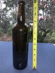 Fonseca Porto Dimpled Brown Glass Wine Bottle Empty 12” Tall 009