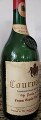 1950&rsquo;s Vintage Courvouiser French Cognac empty bottle France Liquor