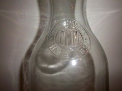 Clear Glass Wine Carafe 10&Prime; Vintage Paul Masson Since 1852, building on front
