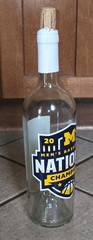 Michigan Wolverines Basketball National Championship Empty Mano&rsquo;s Wine Bottle