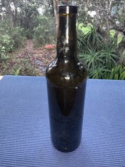 Fonseca Porto Dimpled Brown Glass Wine Bottle Empty 12” Tall 009