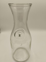 VTG Paul Masson Since 1852 Clear Glass Wine Carafe Bottles, Containers Lot Of 2