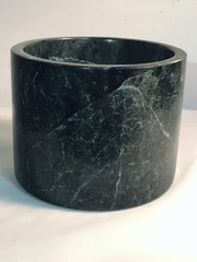 Heavy Green Marble Wine Bottle Chiller Cooler 3×4” Inch Stone Collectible