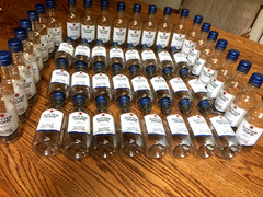 48 Sutter Home Merlot Wine 187 ML Empty Plastic Bottles & Lids- Great for Crafts