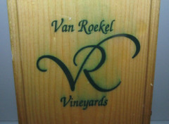 Van Roekel Vineyards California Winery Wine Bottle Wood Box Hinged Case