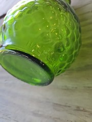 Gallo Half Gallon Flavor -Guard Green Glass Bottle Embossed Grapes & Vines VTG