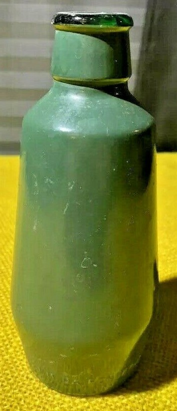 Vintage Portuguese Small Green Glass Bottle JM DA Fonseca Azeitao Portugal