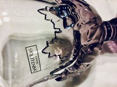 Vintage SAINT LOUIS France Crystal Clear Purple Wine Decanter Carafe