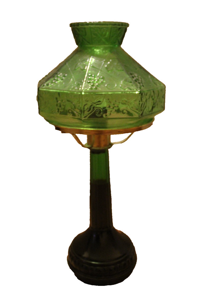 Vtg Chianti Italian 17.5 » Green Glass Candle Holder Wine Bottle Lamp MCM 1960s