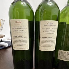 Colgin IX Estate 2014 & 2018 + Dominus 2012 Empty Wine Bottles 750 mL