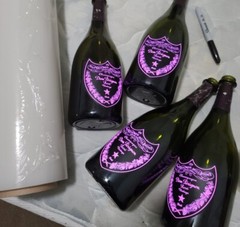 1 EMPTY Bottle Dom Perignon Rose Champagne Light Up 750 ML