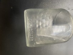 Mogen David Wine Corp Clear Glass Wine Bottle 4/5 Quart Collectible