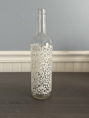Vintage Printed Designs Artwork Wine Bottle
