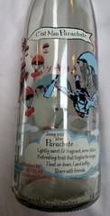EMPTY Blue Parachute Table Wine Bottle Crafts Decor Airplane Plane 750 ml Bin 12