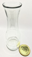 Vintage Paul Masson Glass Wine Water Carafe, Embossed Bottom Letters, 10.5&Prime; Tall
